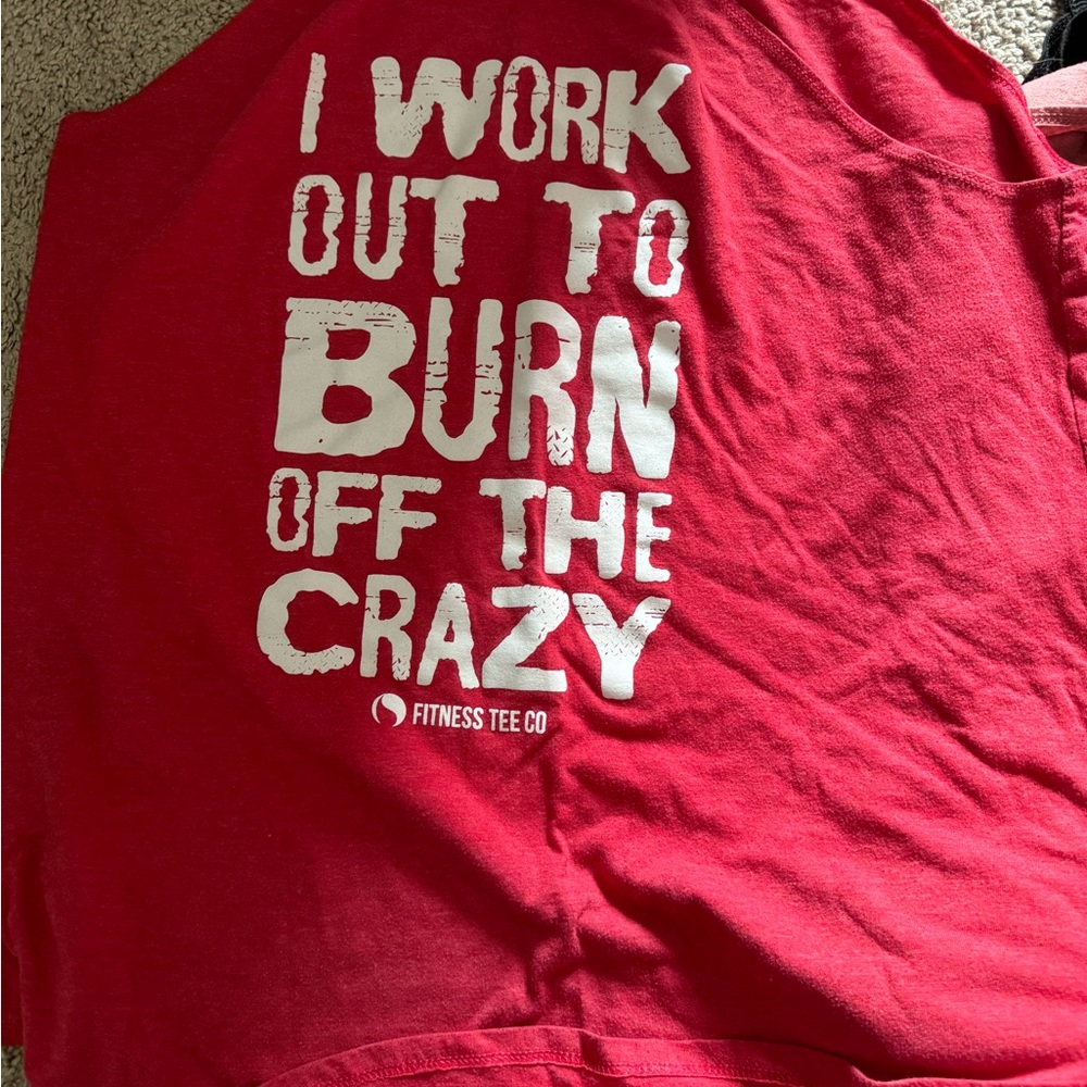 2 - 1XL “Fitness Tee Co.” workout tanks